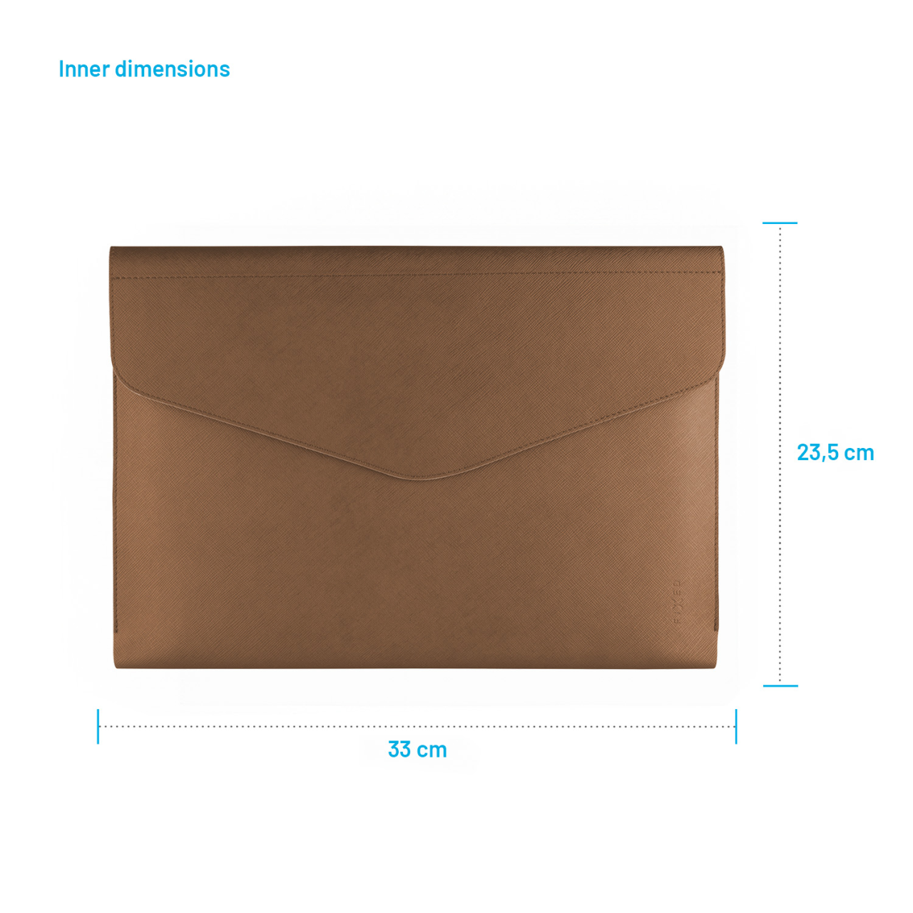 FIXED Pouzdro Siena pro notebooky a tablety o úhlopříčce do 13", kávové