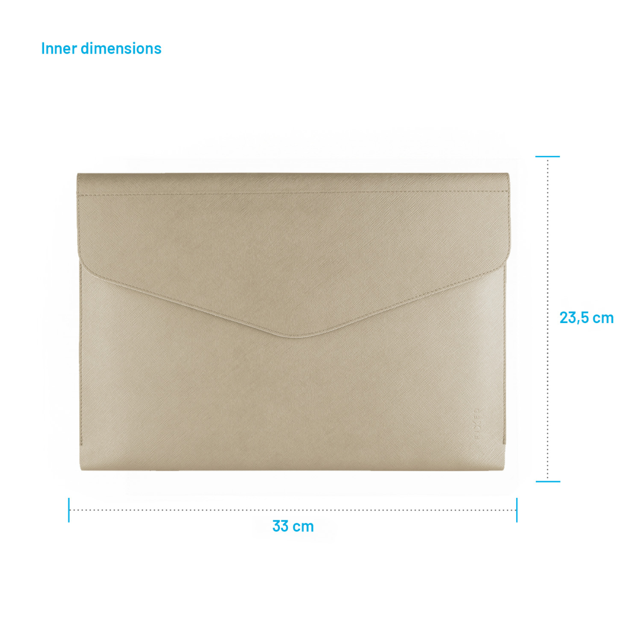 FIXED Pouzdro Siena pro notebooky a tablety o úhlopříčce do 13", krémové
