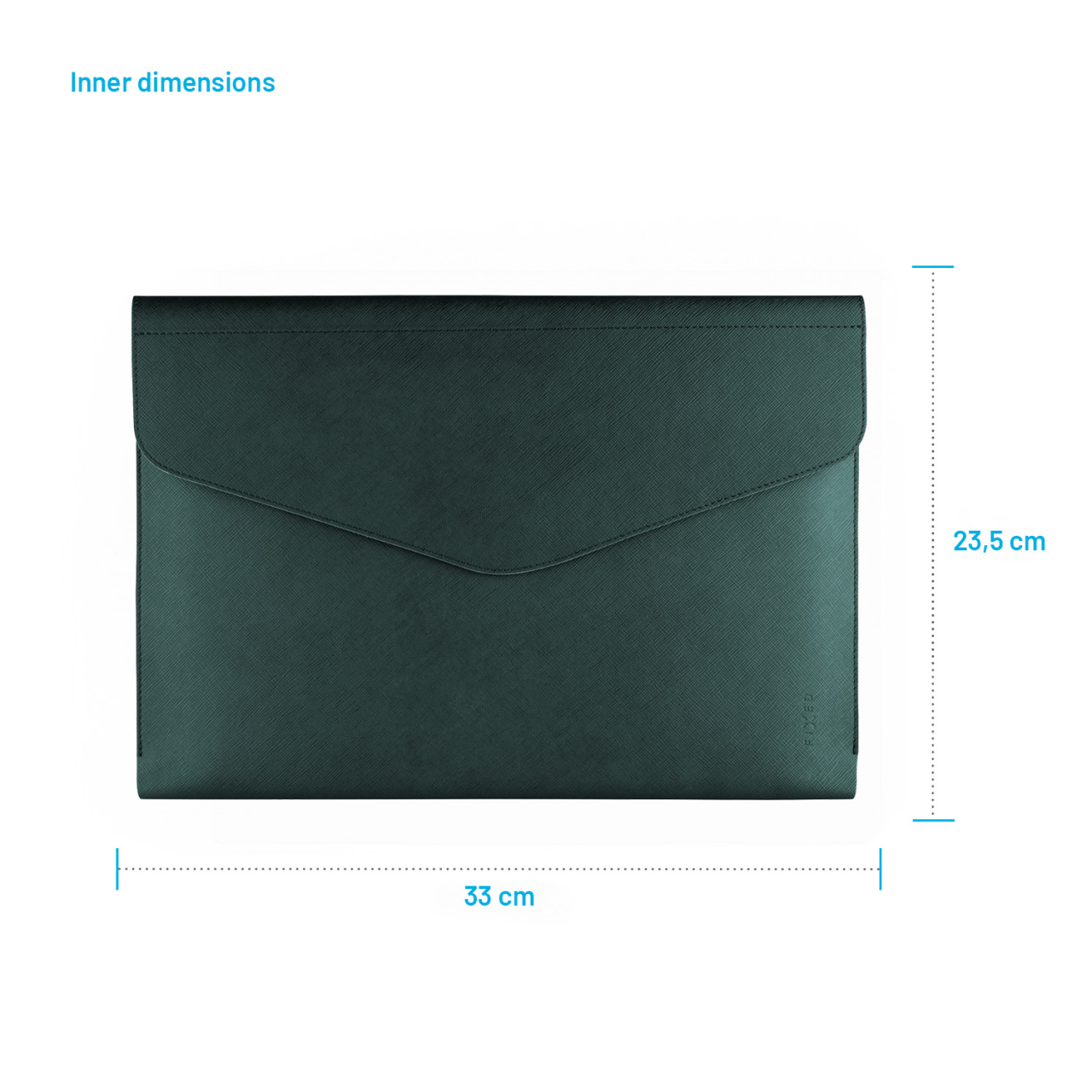FIXED Pouzdro Siena pro notebooky a tablety o úhlopříčce do 13", tmavě zelené