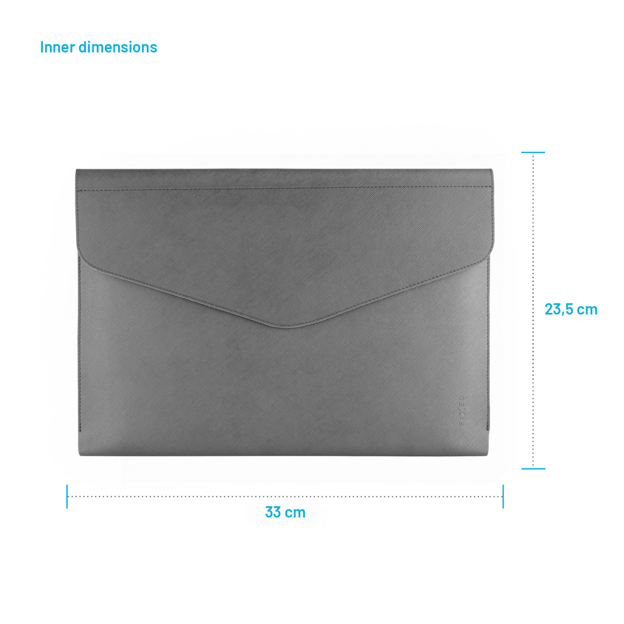 FIXED Pouzdro Siena pro notebooky a tablety o úhlopříčce do 13", šedé