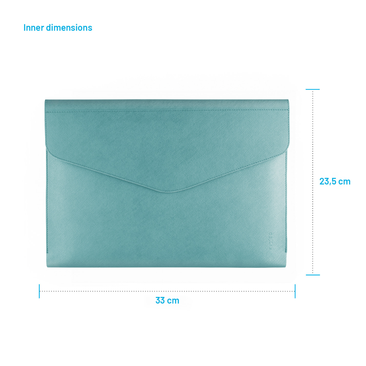 FIXED Pouzdro Siena pro notebooky a tablety o úhlopříčce do 13", světle tyrkysové
