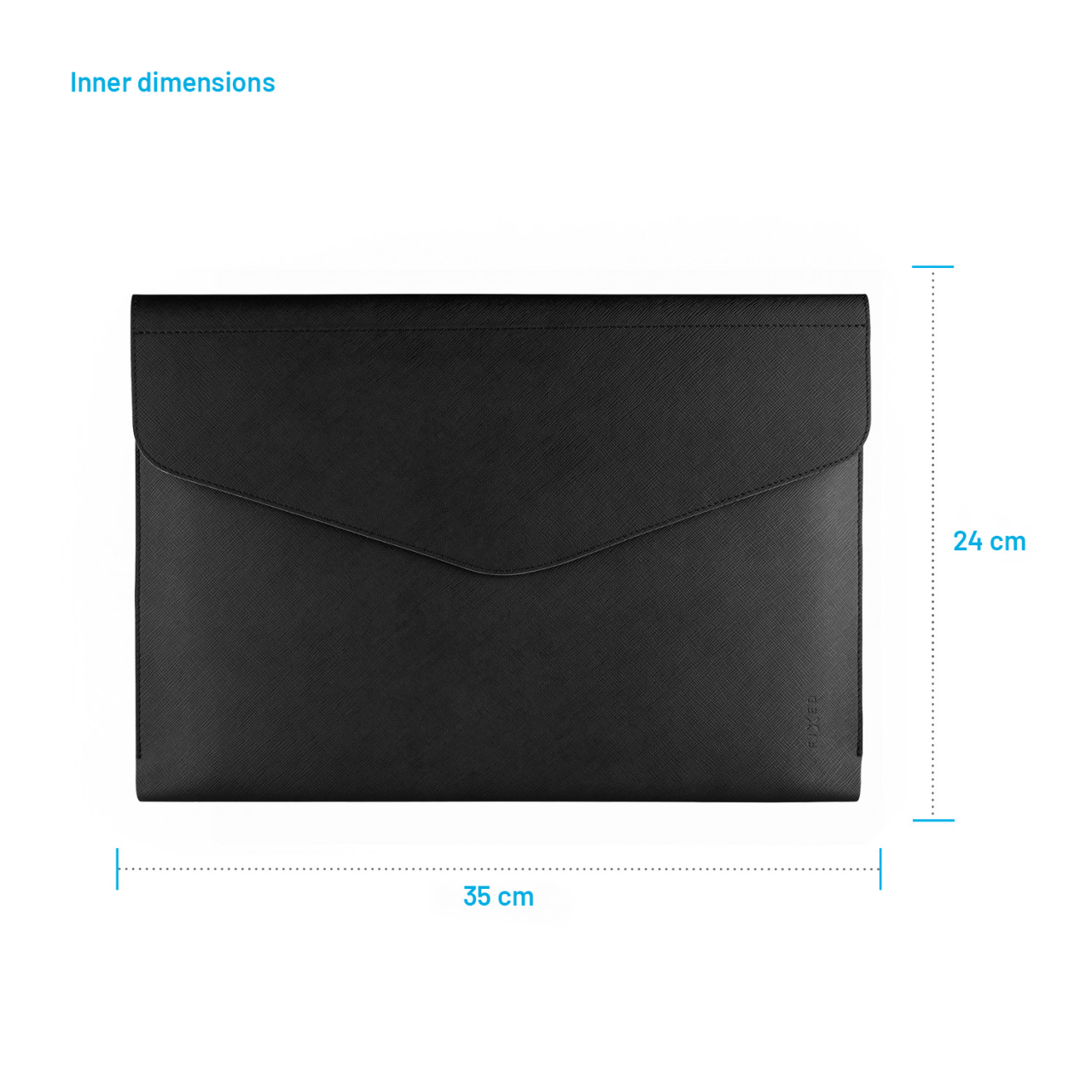 FIXED Pouzdro Siena pro notebooky o úhlopříčce do 15,3", černé
