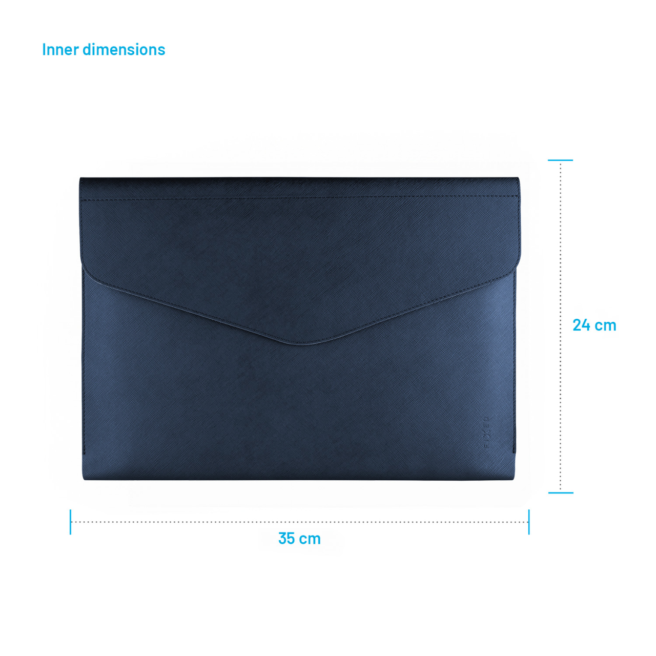 FIXED Pouzdro Siena pro notebooky o úhlopříčce do 15,3", tmavě modré