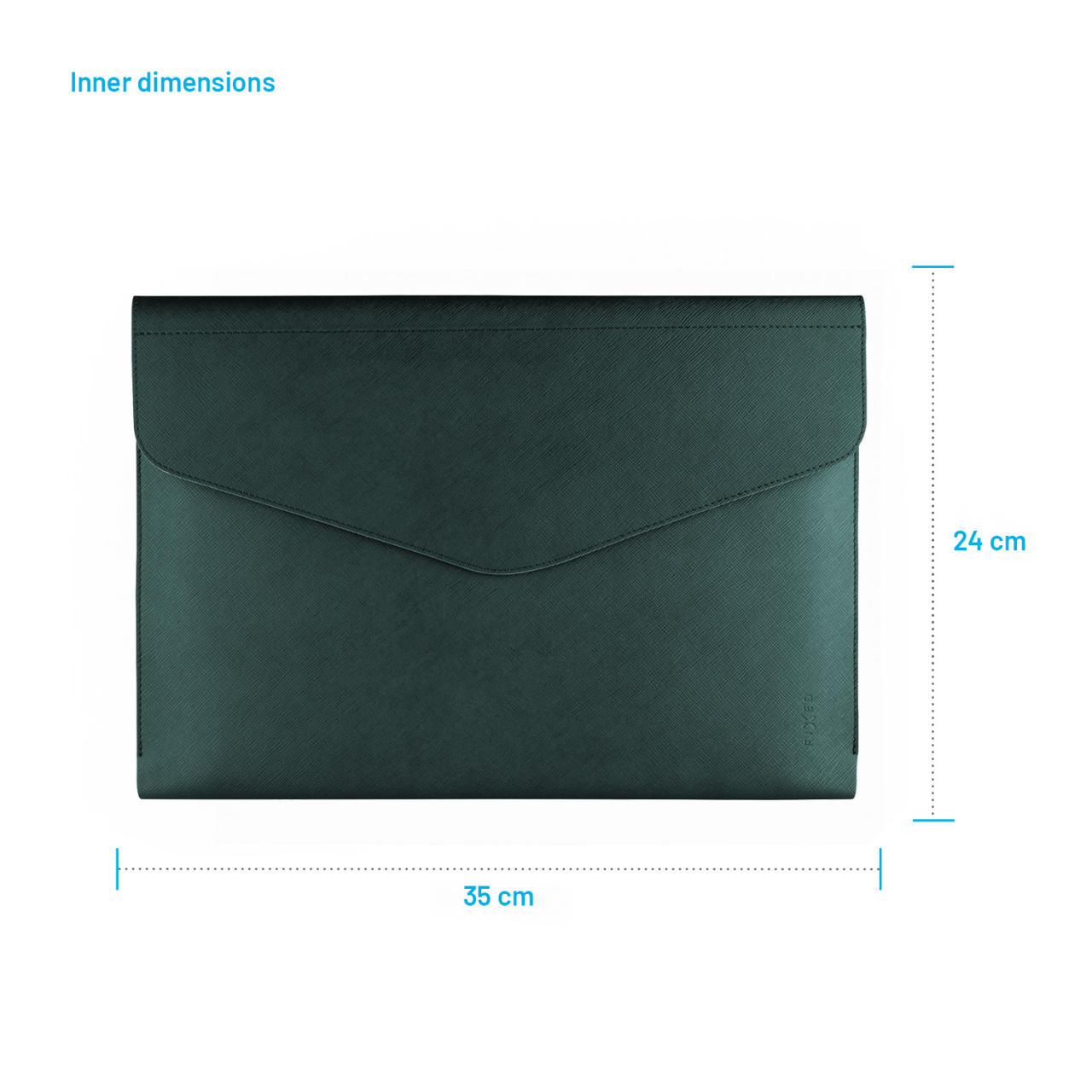 FIXED Pouzdro Siena pro notebooky o úhlopříčce do 15,3", tmavě zelené
