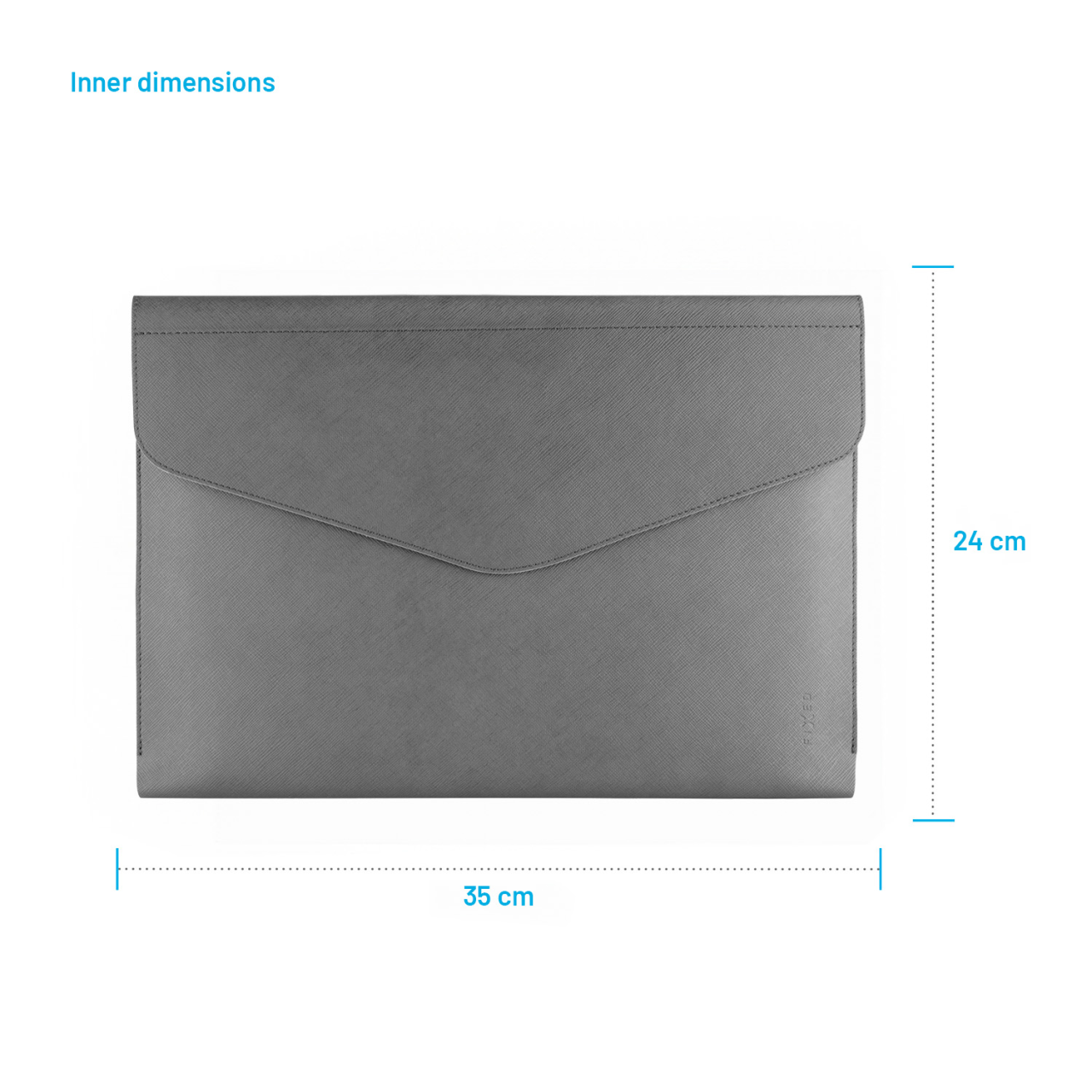 FIXED Pouzdro Siena pro notebooky o úhlopříčce do 15,3", šedé