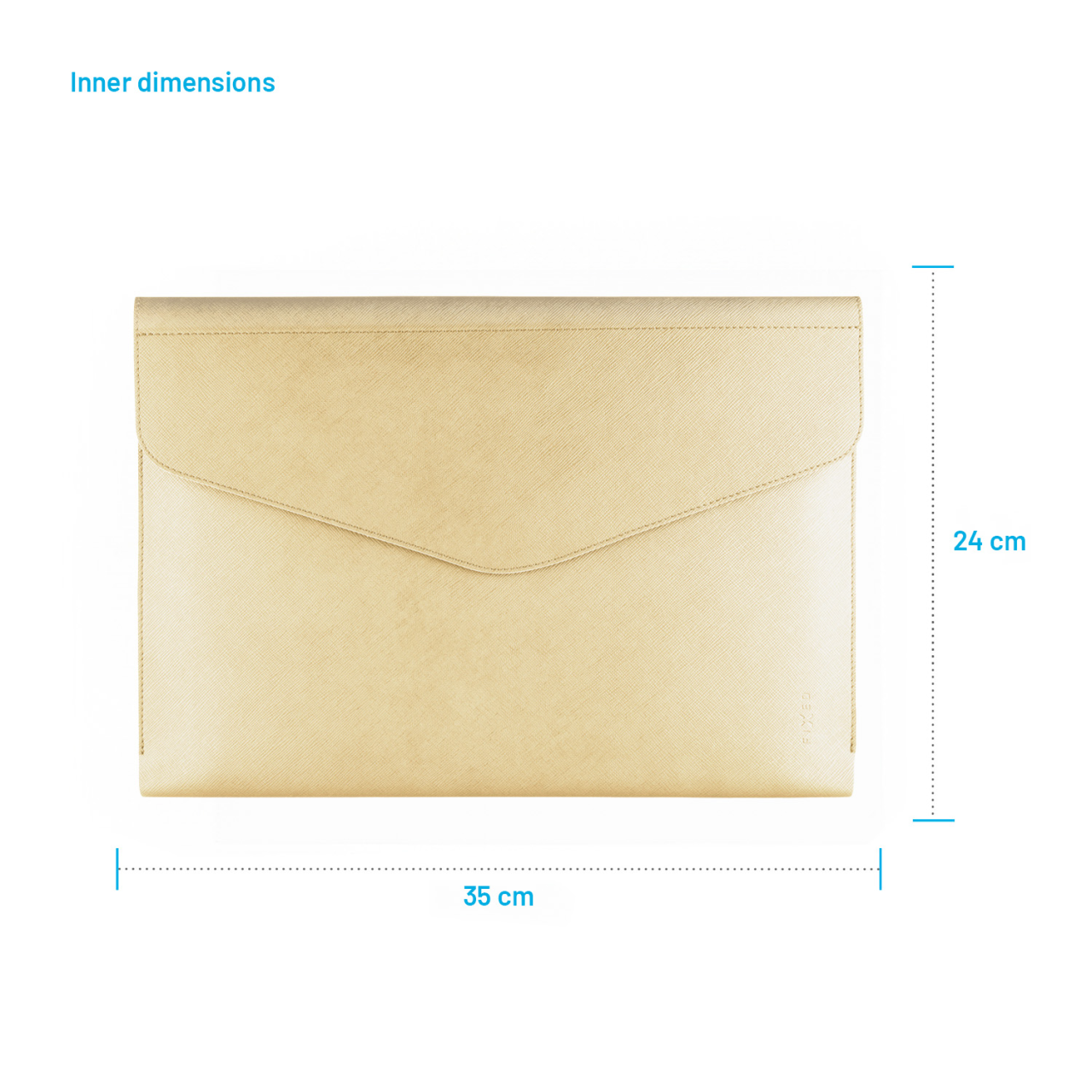 FIXED Pouzdro Siena pro notebooky o úhlopříčce do 15,3", světle žluté
