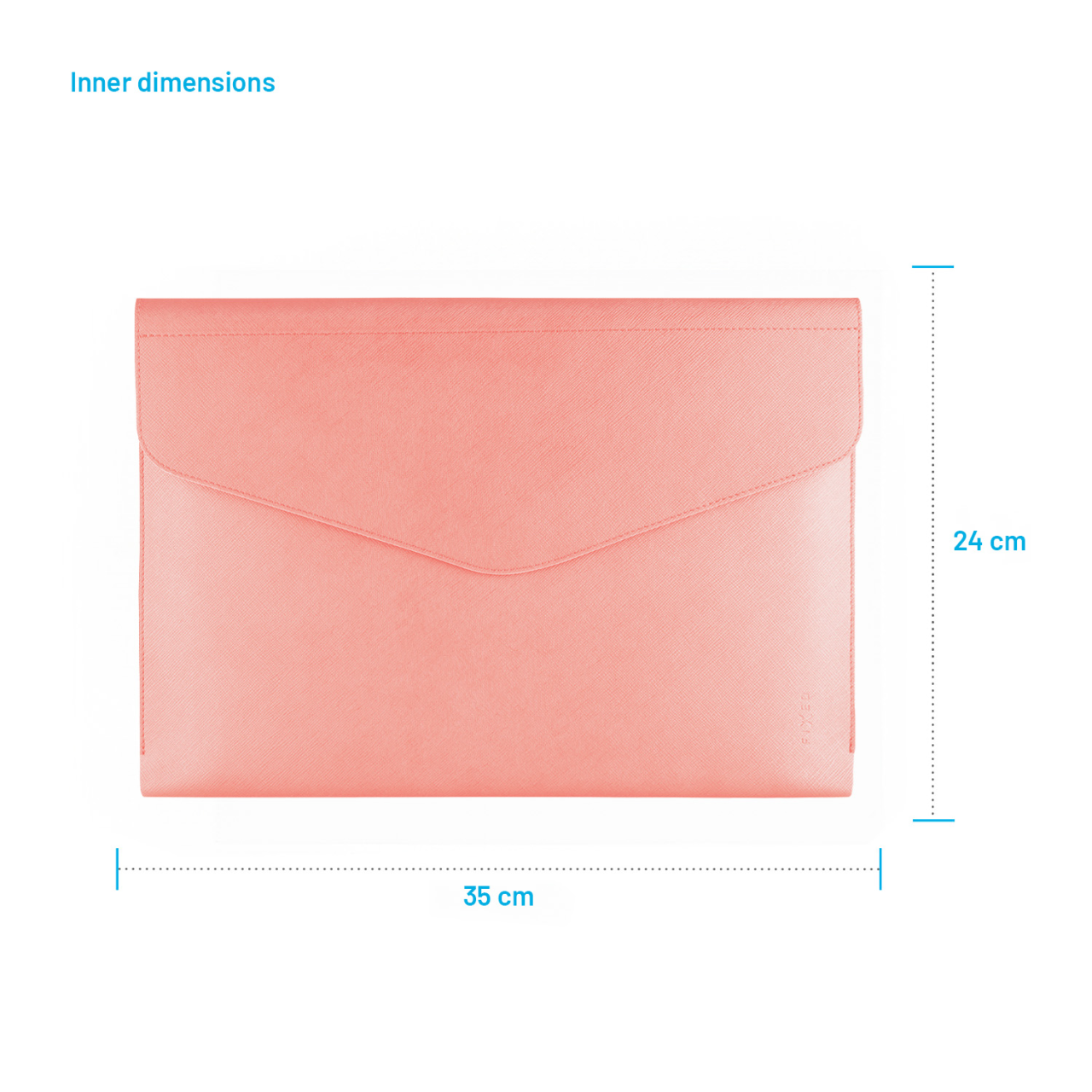 FIXED Pouzdro Siena pro notebooky o úhlopříčce do 15,3", broskvové