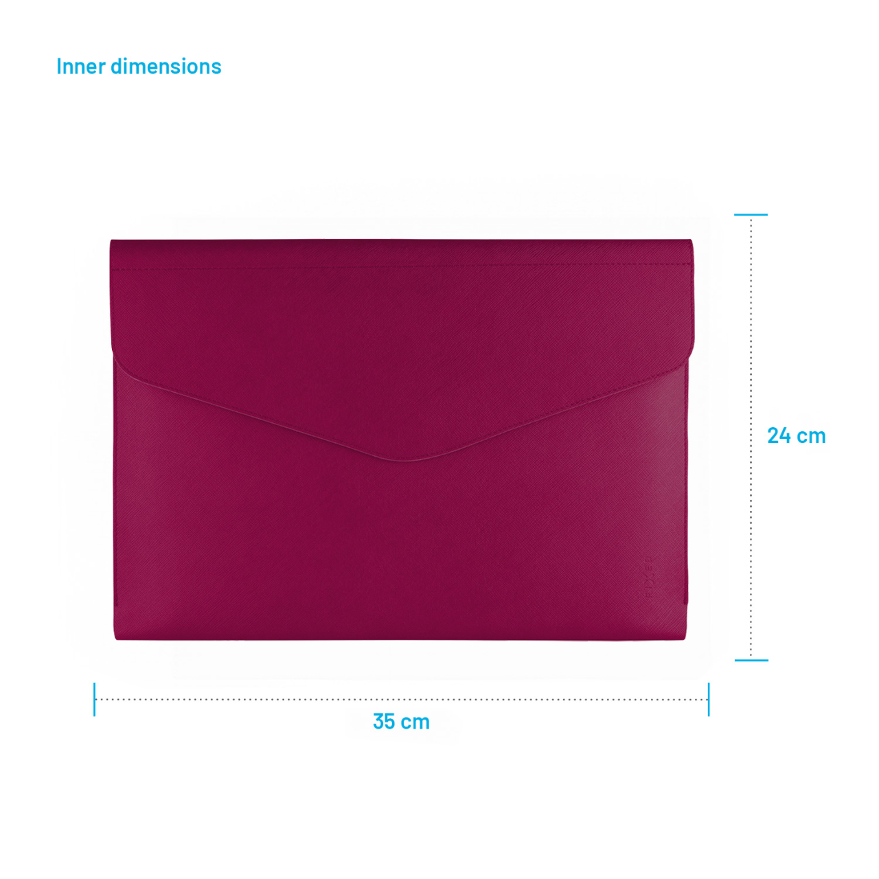FIXED Pouzdro Siena pro notebooky o úhlopříčce do 15,3", vínové