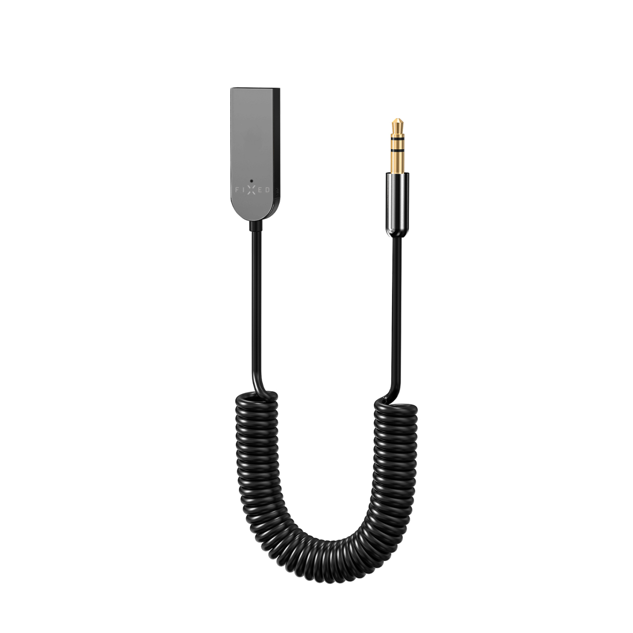 FIXED Bluetooth audio přijímač Signal Alu se zabudovaným mikrofonem, šedý