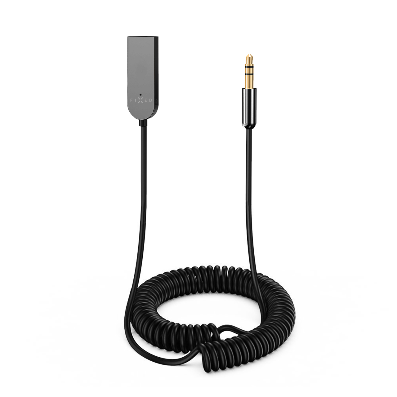 FIXED Bluetooth audio přijímač Signal Alu se zabudovaným mikrofonem, šedý