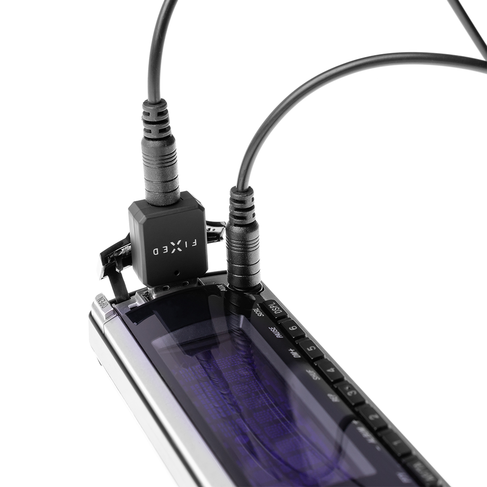 FIXED Bluetooth audio přijímač Signal se zabudovaným mikrofonem, černý