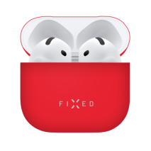 FIXED Ultratenké silikonové pouzdro Silky pro Apple AirPods 4, červené