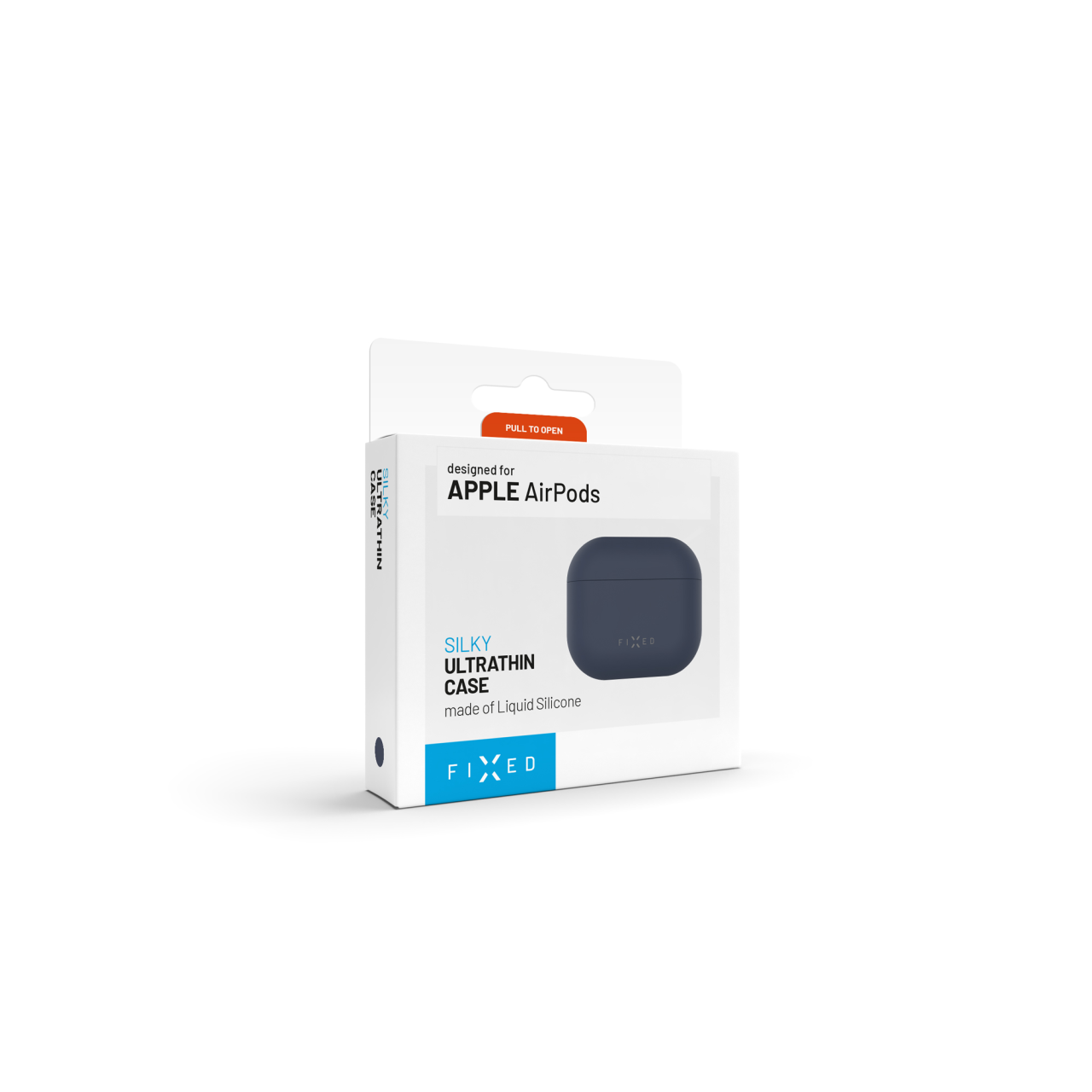 FIXED Ultratenké silikonové pouzdro Silky pro Apple Airpods, modré