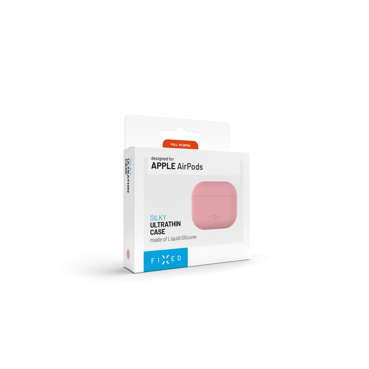 FIXED Ultratenké silikonové pouzdro Silky pro Apple Airpods, růžové