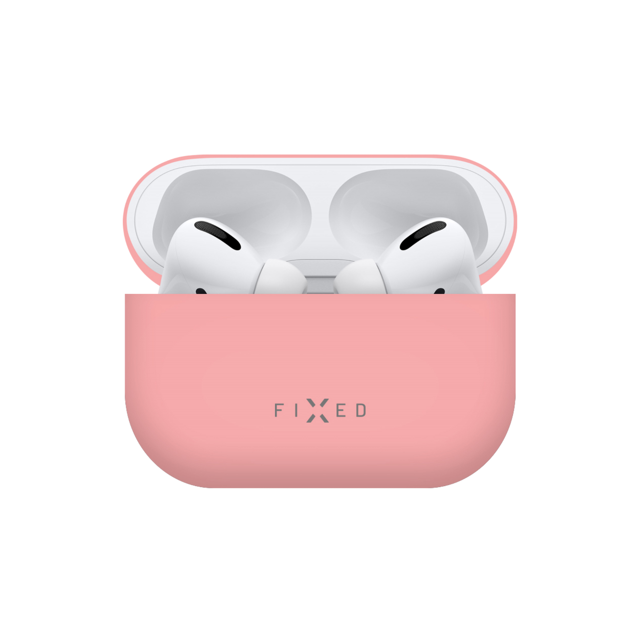 FIXED Ultratenké silikonové pouzdro Silky pro Apple Airpods, růžové