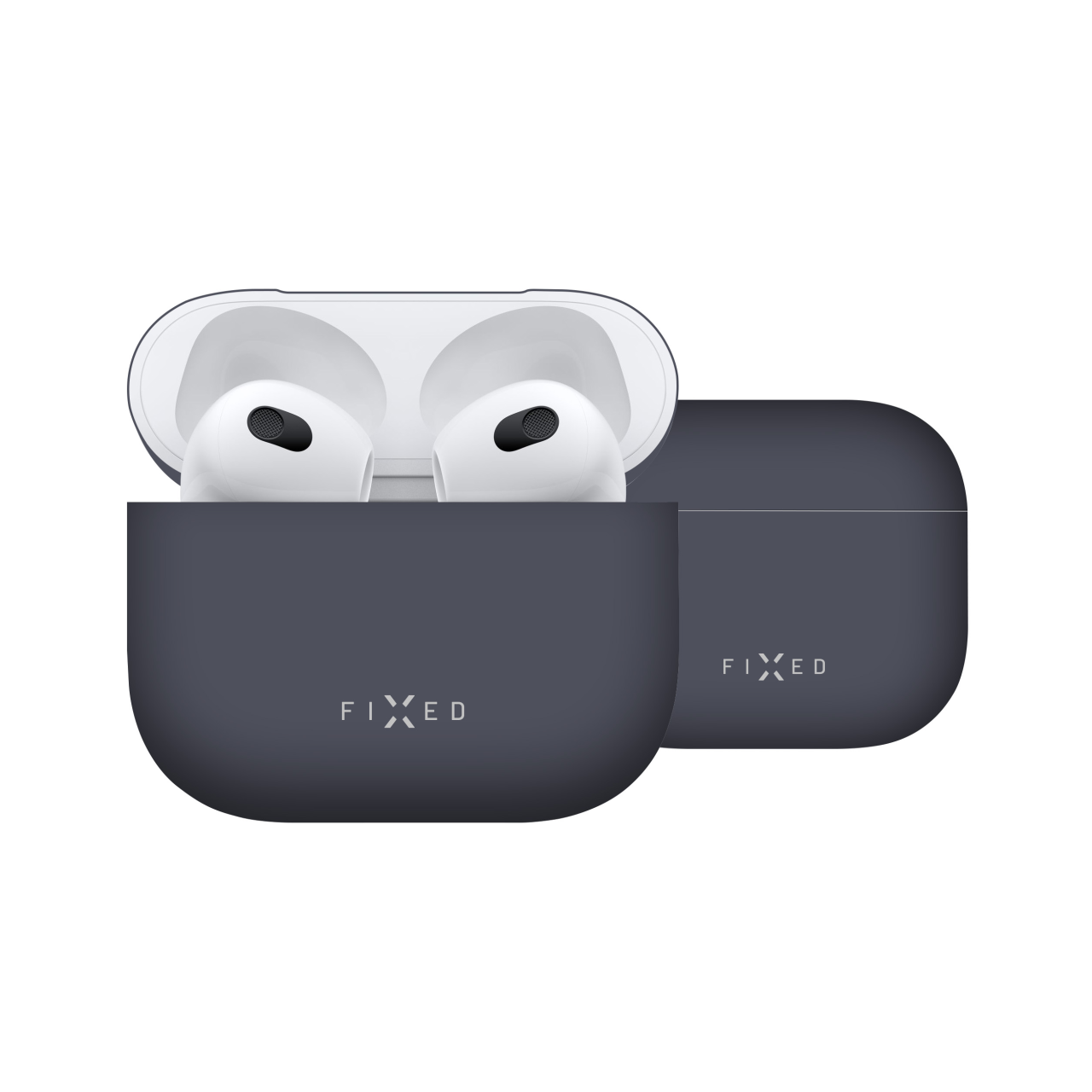 FIXED Ultratenké silikonové pouzdro Silky pro Apple Airpods 3, modré