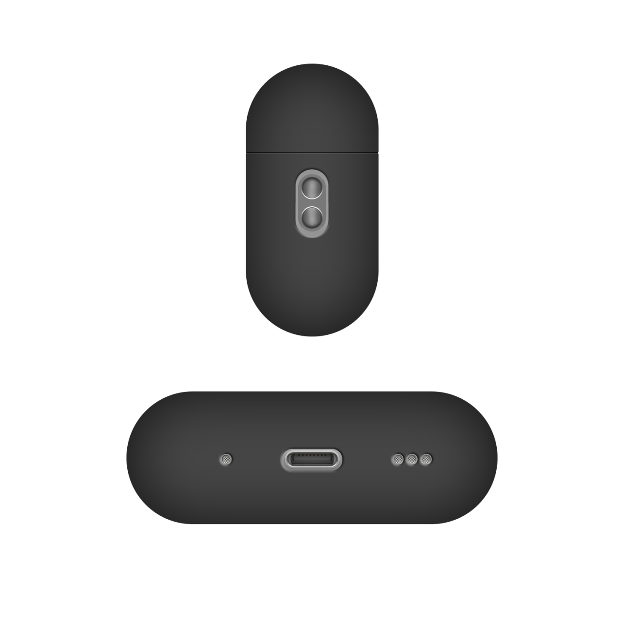 FIXED Ultratenké silikonové pouzdro Silky pro Apple AirPods Pro 2/Pro 2 (USB-C), černé