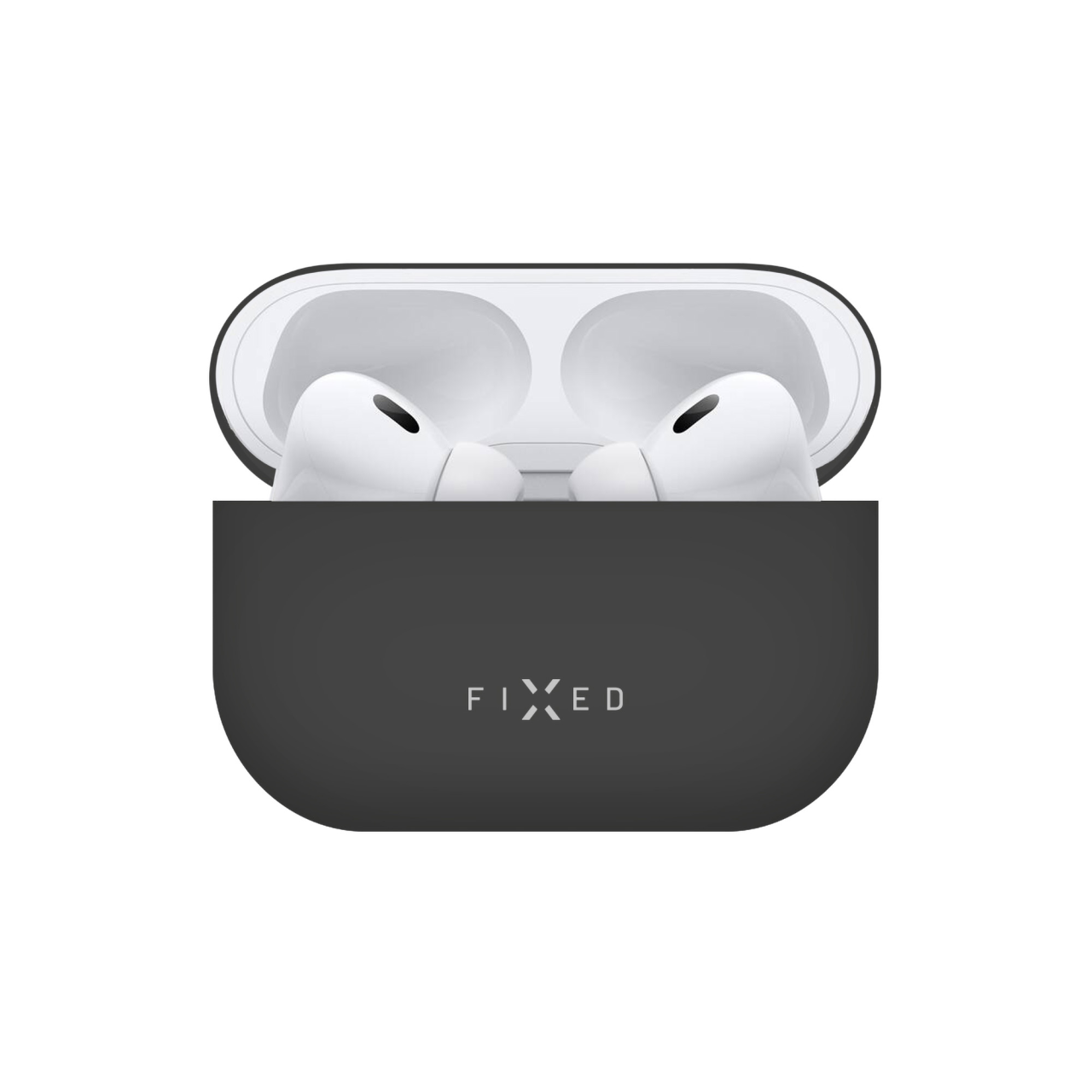 FIXED Ultratenké silikonové pouzdro Silky pro Apple AirPods Pro 2/Pro 2 (USB-C), černé