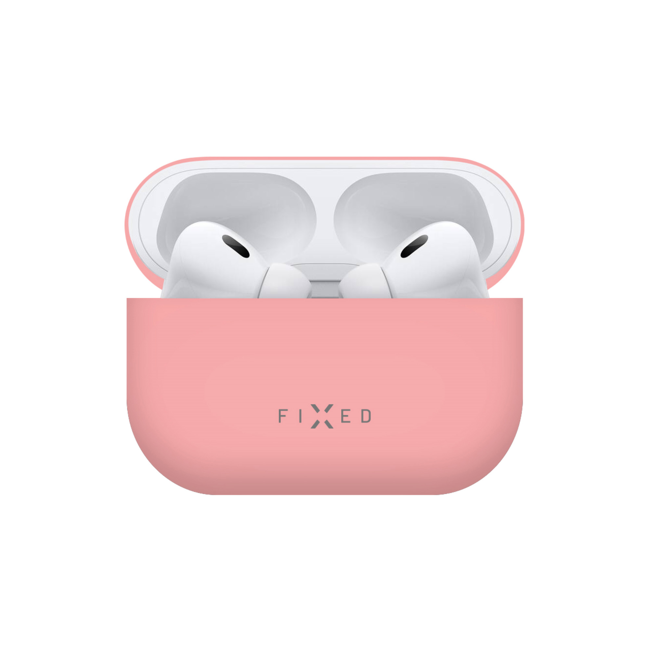 FIXED Ultratenké silikonové pouzdro Silky pro Apple AirPods Pro 2/Pro 2 (USB-C), růžové