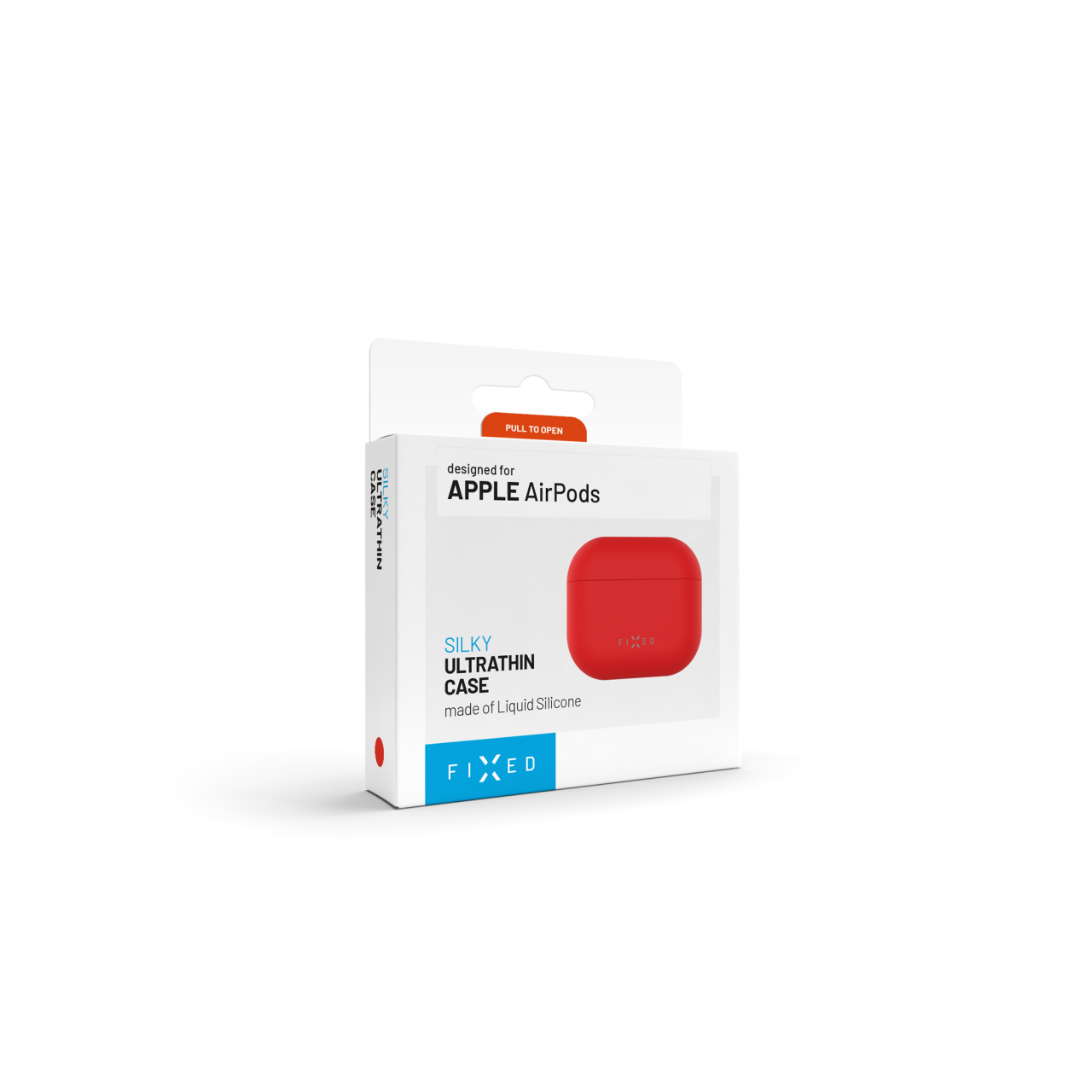 FIXED Ultratenké silikonové pouzdro Silky pro Apple AirPods Pro 2/Pro 2 (USB-C), červené