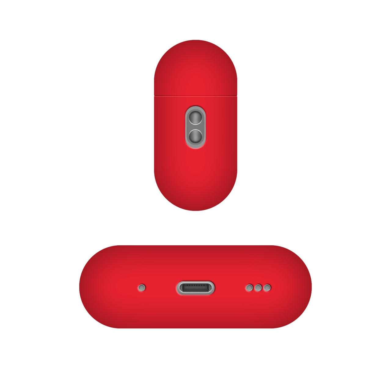 FIXED Ultratenké silikonové pouzdro Silky pro Apple AirPods Pro 2/Pro 2 (USB-C), červené