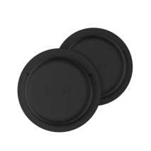 FIXED Silikonové nalepovací pouzdro Silky Sticker pro Apple AirTag, double pack, černé