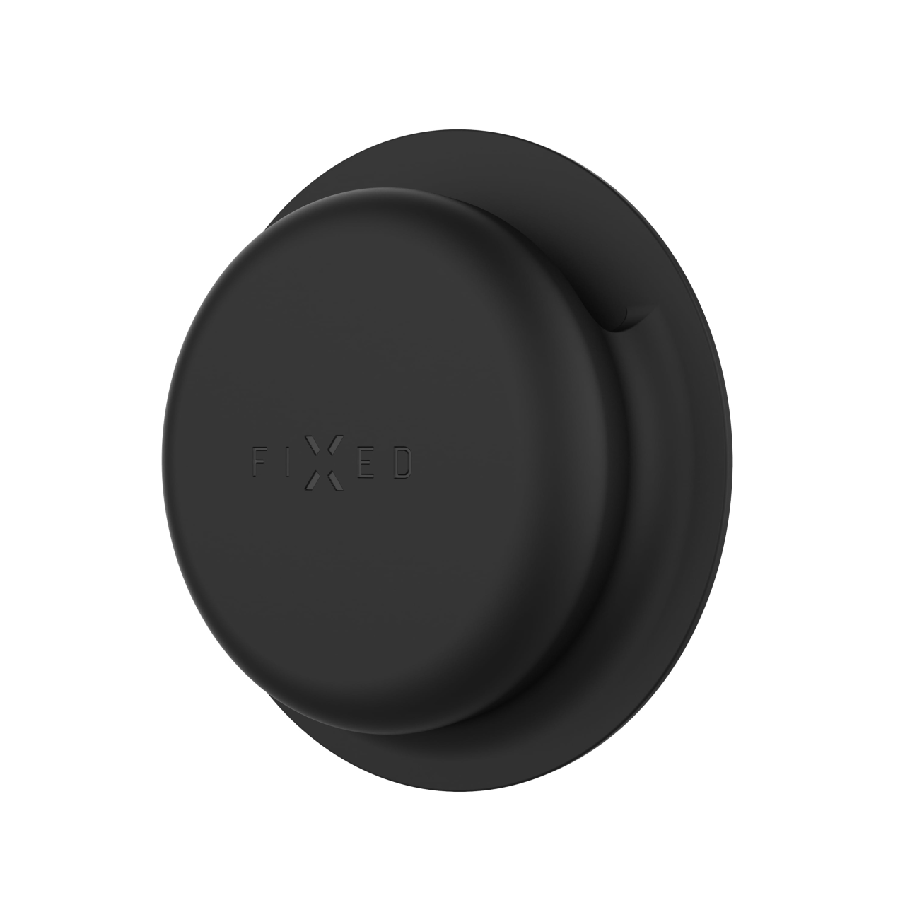 FIXED Silikonové nalepovací pouzdro Silky Sticker pro Apple AirTag, double pack, černé