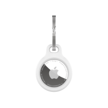 FIXED Silikonové pouzdro silky pro Apple AirTag, bílé