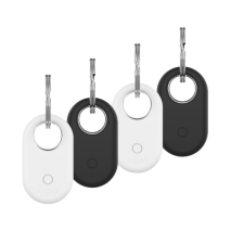 FIXED Silikonové pouzdro Silky pro Samsung SmartTag2 4ks, 2x černé + 2x bílé