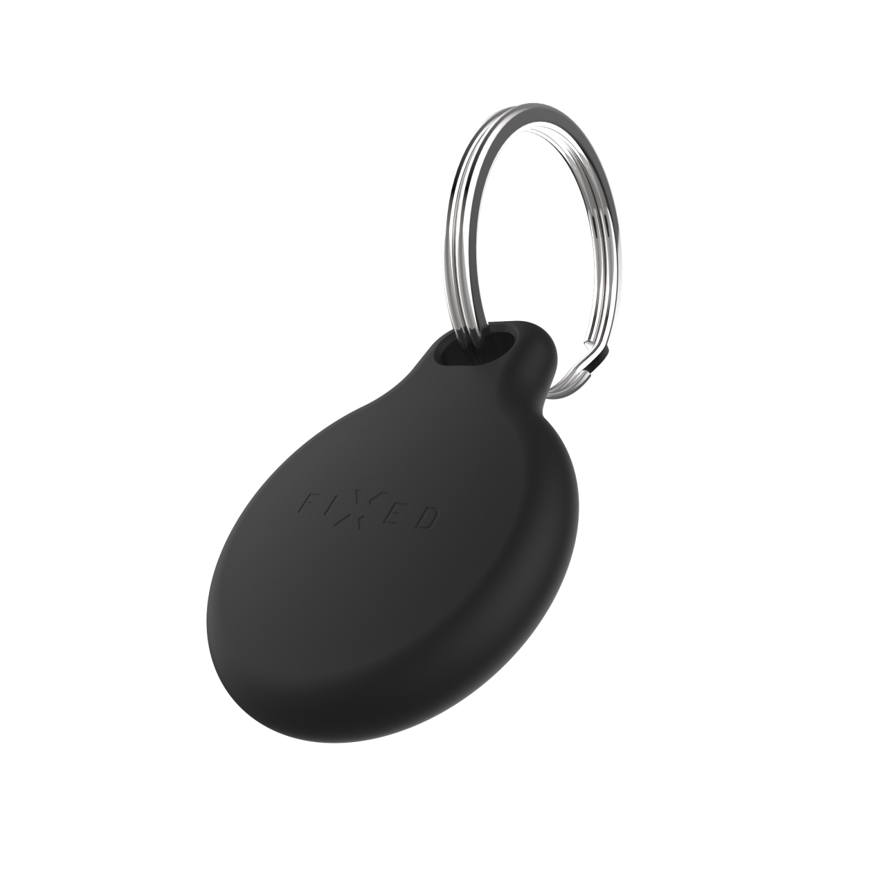 FIXED Silikonové pouzdro silky pro Apple AirTag 4ks, 2x černé + 2x bílé