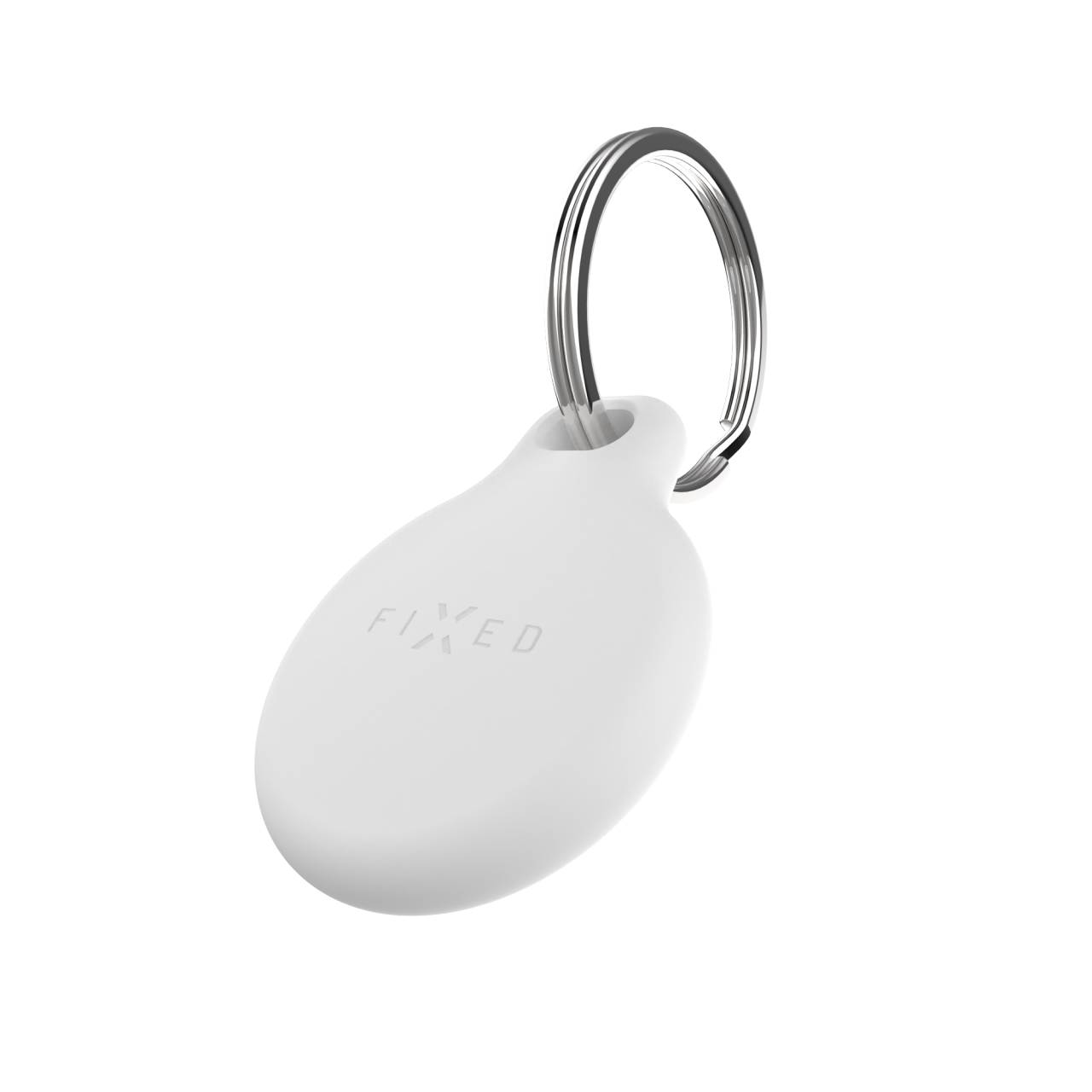 FIXED Silikonové pouzdro silky pro Apple AirTag 4ks, 2x černé + 2x bílé