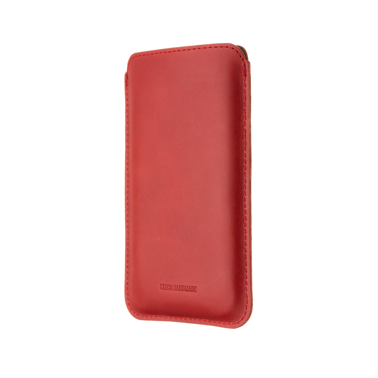 FIXED Tenké pouzdro Slim vyrobené z pravé kůže pro Apple iPhone 12/12 Pro/13/13 Pro, červené