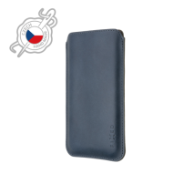 FIXED Tenké pouzdro Slim vyrobené z pravé kůže pro Apple iPhone 12 Pro Max/13 Pro Max, modré