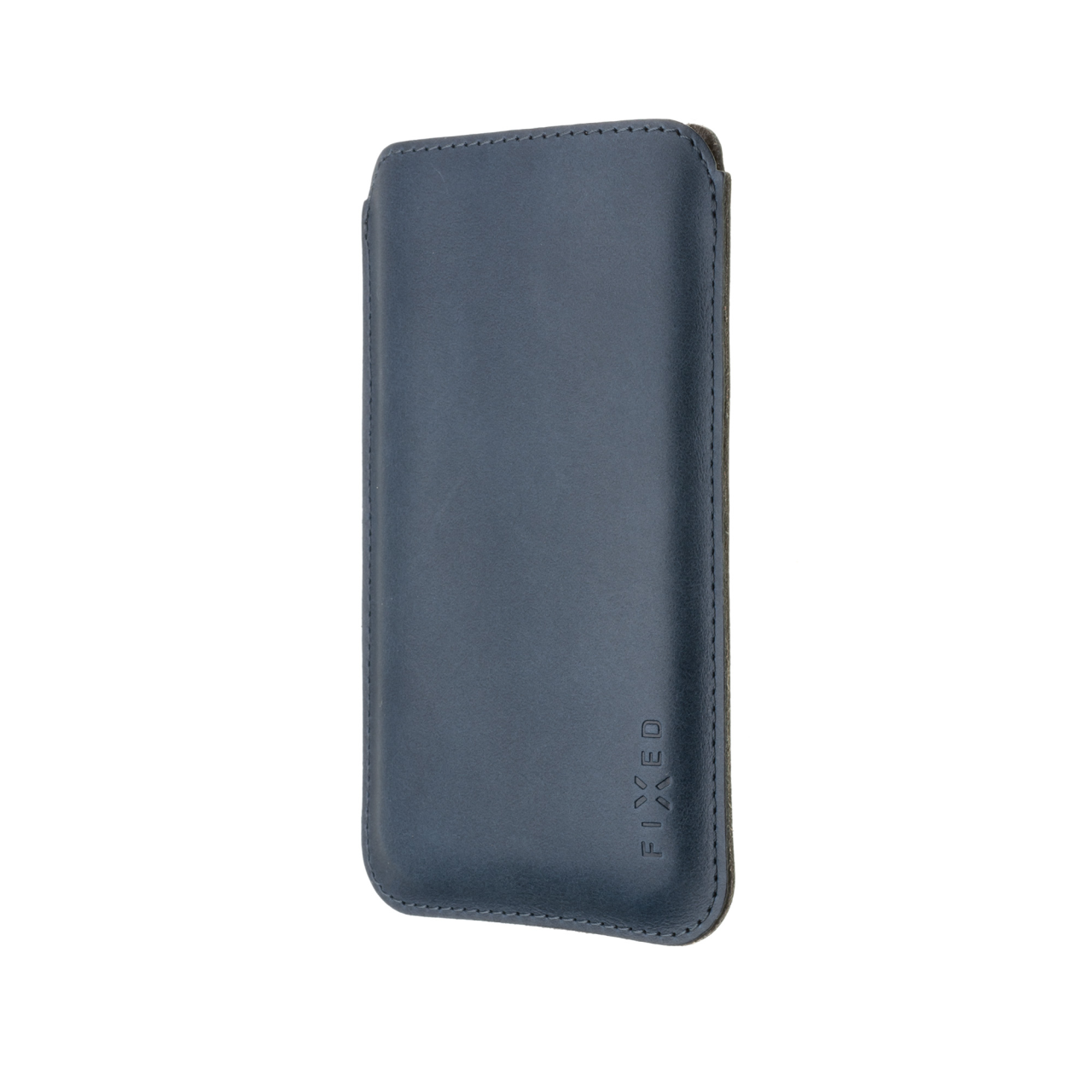 FIXED Tenké pouzdro Slim vyrobené z pravé kůže pro Apple iPhone 12 Pro Max/13 Pro Max, modré