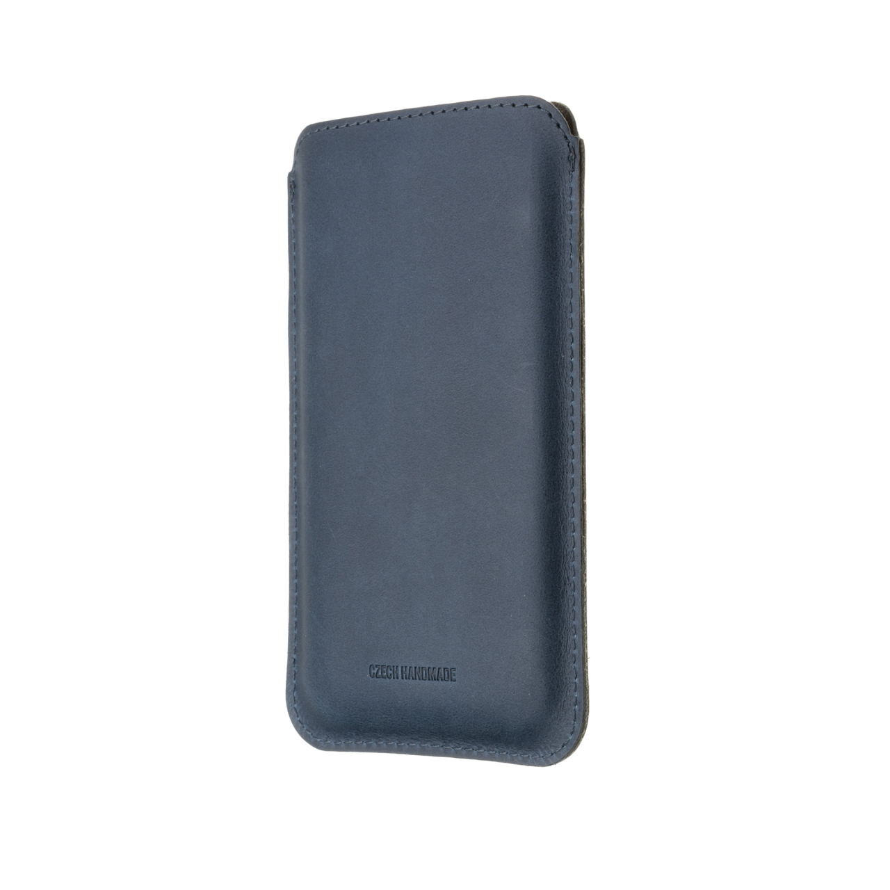 FIXED Tenké pouzdro Slim vyrobené z pravé kůže pro Apple iPhone 12 Pro Max/13 Pro Max, modré
