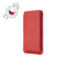 FIXED Tenké pouzdro Slim vyrobené z pravé kůže pro Apple iPhone 12 Pro Max/13 Pro Max, červené