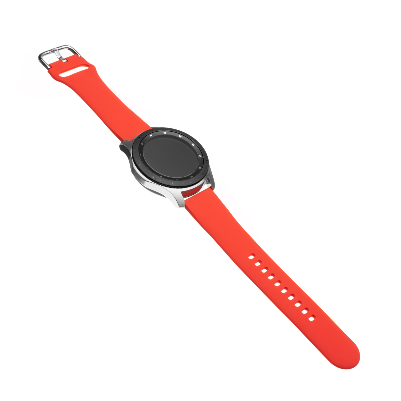 FIXED Silikonový řemínek Silicone Strap s Quick Release 20mm pro smartwatch, červený