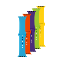 FIXED 5x set silikonových řemínků Silicone Strap pro Apple Watch 42/44/45/46/49mm v různých barvách, variace 4