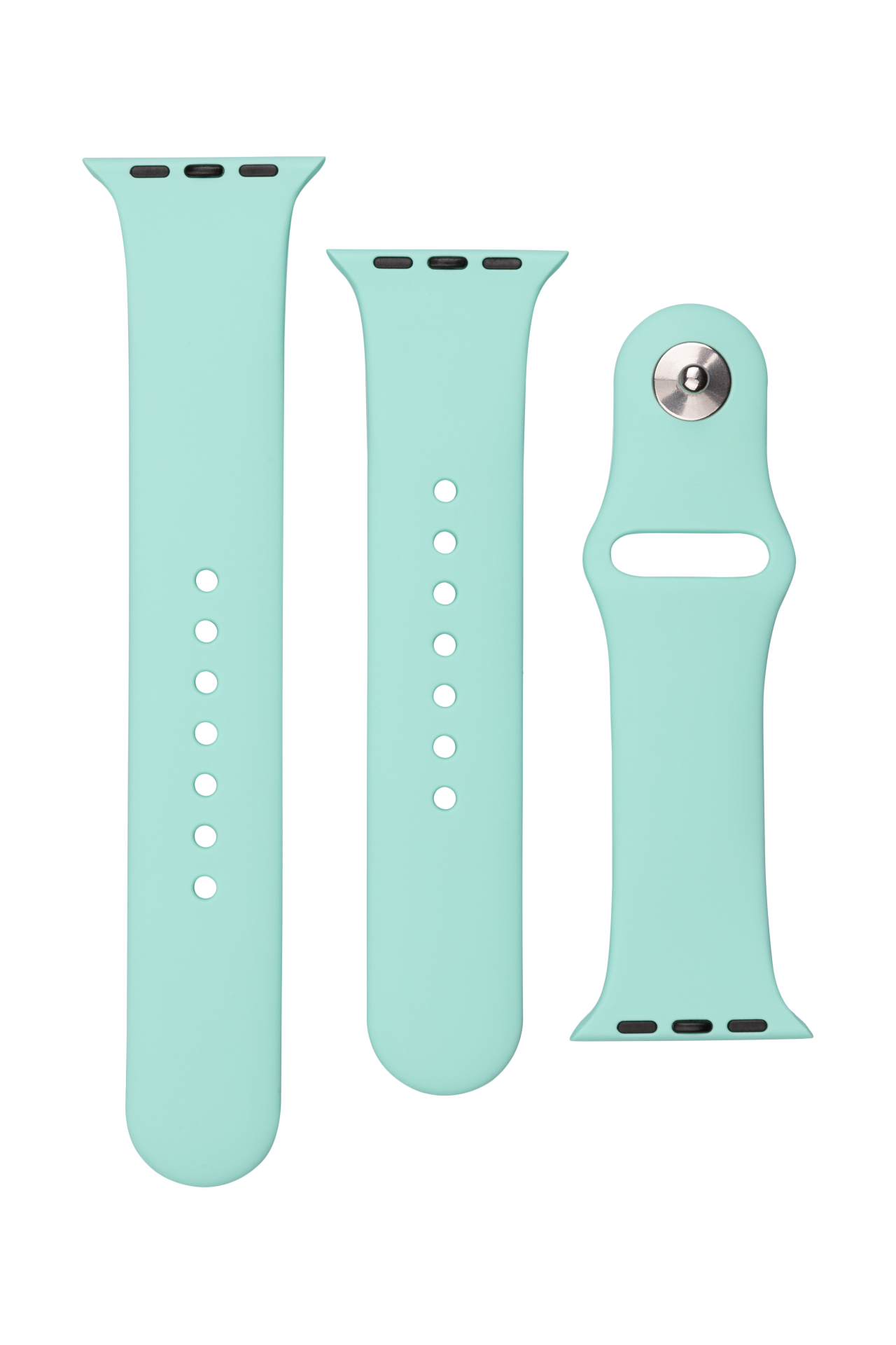 FIXED Set silikonových řemínků Silicone Strap pro Apple Watch 42/44/45/46/49mm, sytě zelený