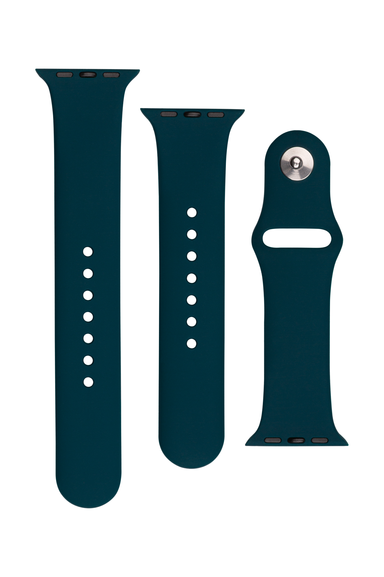 FIXED Set silikonových řemínků Silicone Strap pro Apple Watch 42/44/45/46/49mm, tmavě zelený