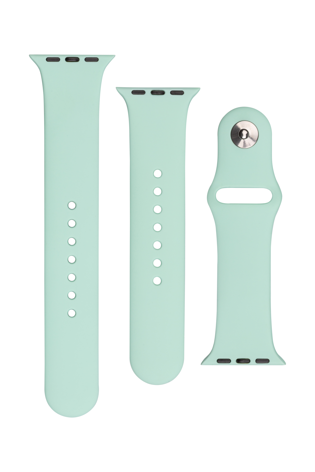 FIXED Set silikonových řemínků Silicone Strap pro Apple Watch 42/44/45/46/49mm, světlě zelený
