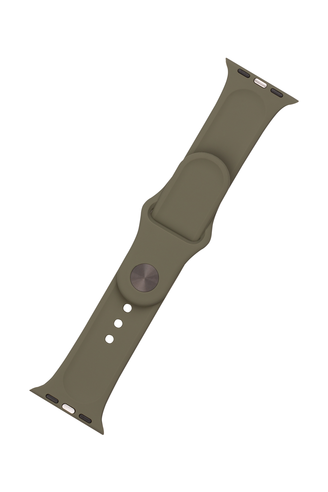 FIXED Set silikonových řemínků Silicone Strap pro Apple Watch 42/44/45/46/49mm, olivový
