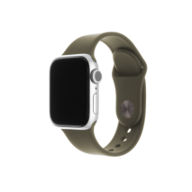 FIXED Set silikonových řemínků Silicone Strap pro Apple Watch 42/44/45/46/49mm, olivový