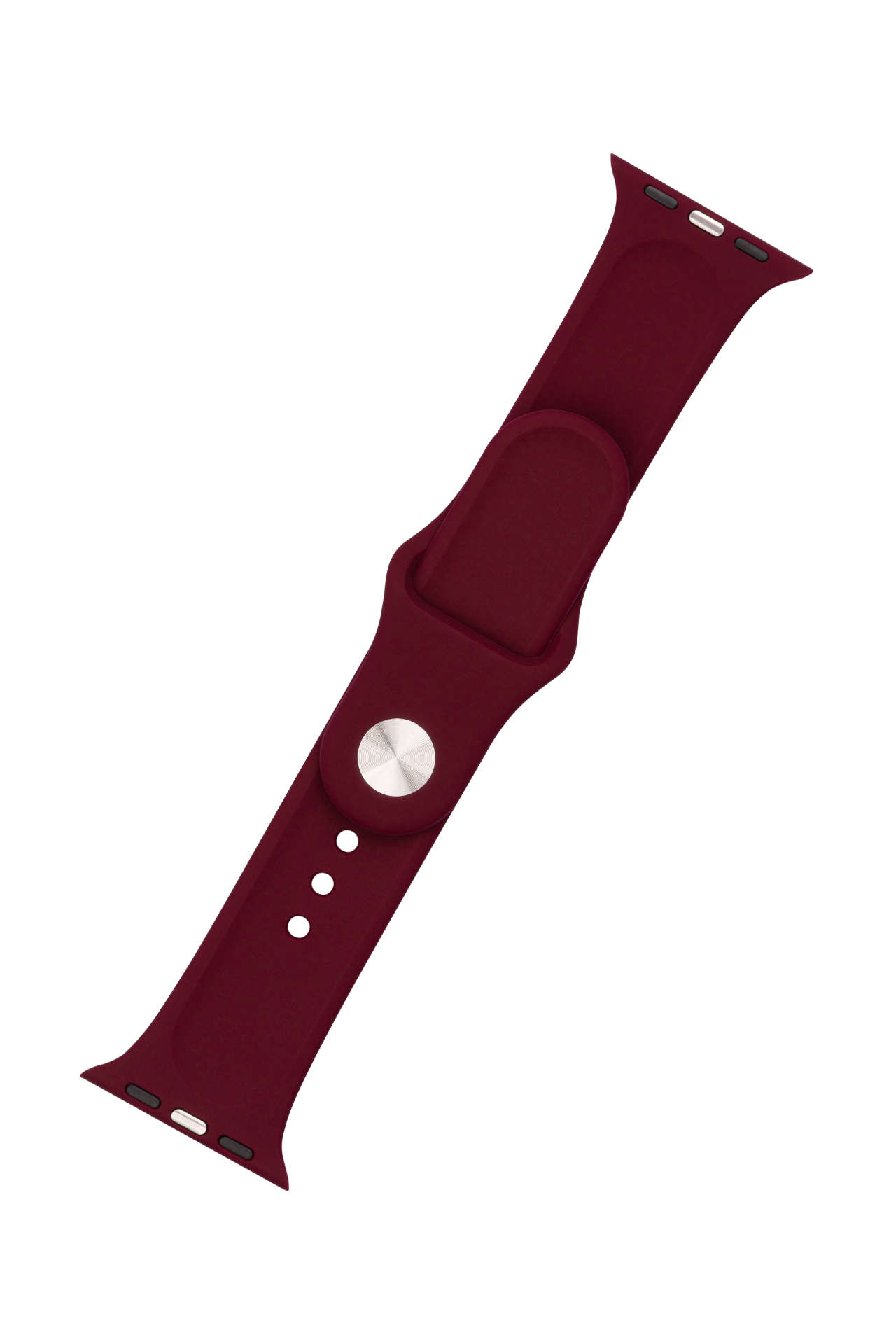 FIXED Set silikonových řemínků Silicone Strap pro Apple Watch 42/44/45/46/49mm, vínově červený