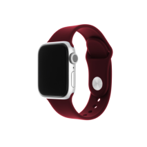 FIXED Set silikonových řemínků Silicone Strap pro Apple Watch 42/44/45/46/49mm, vínově červený