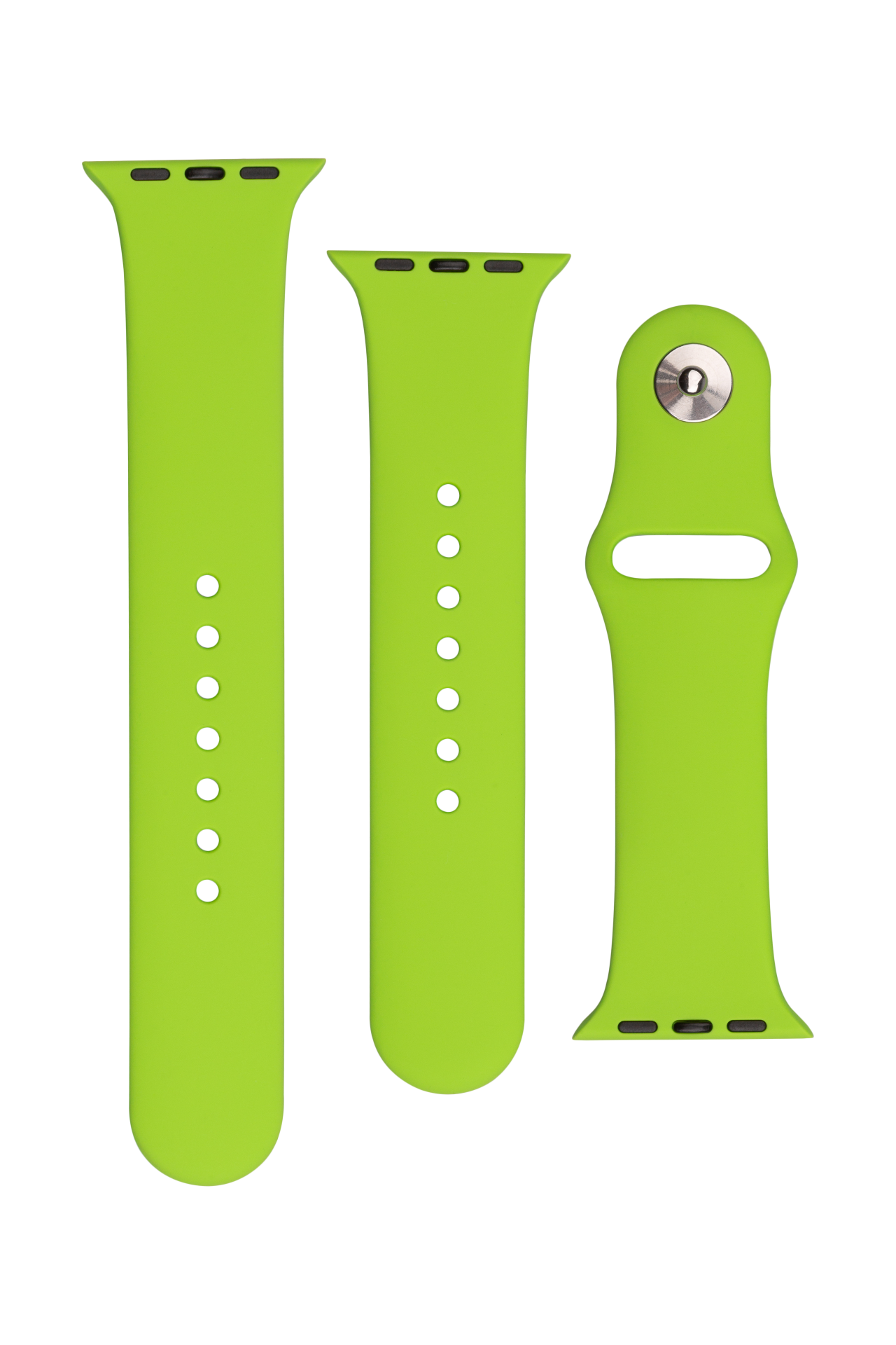 FIXED Set silikonových řemínků Silicone Strap pro Apple Watch 38/40/41mm, zelený