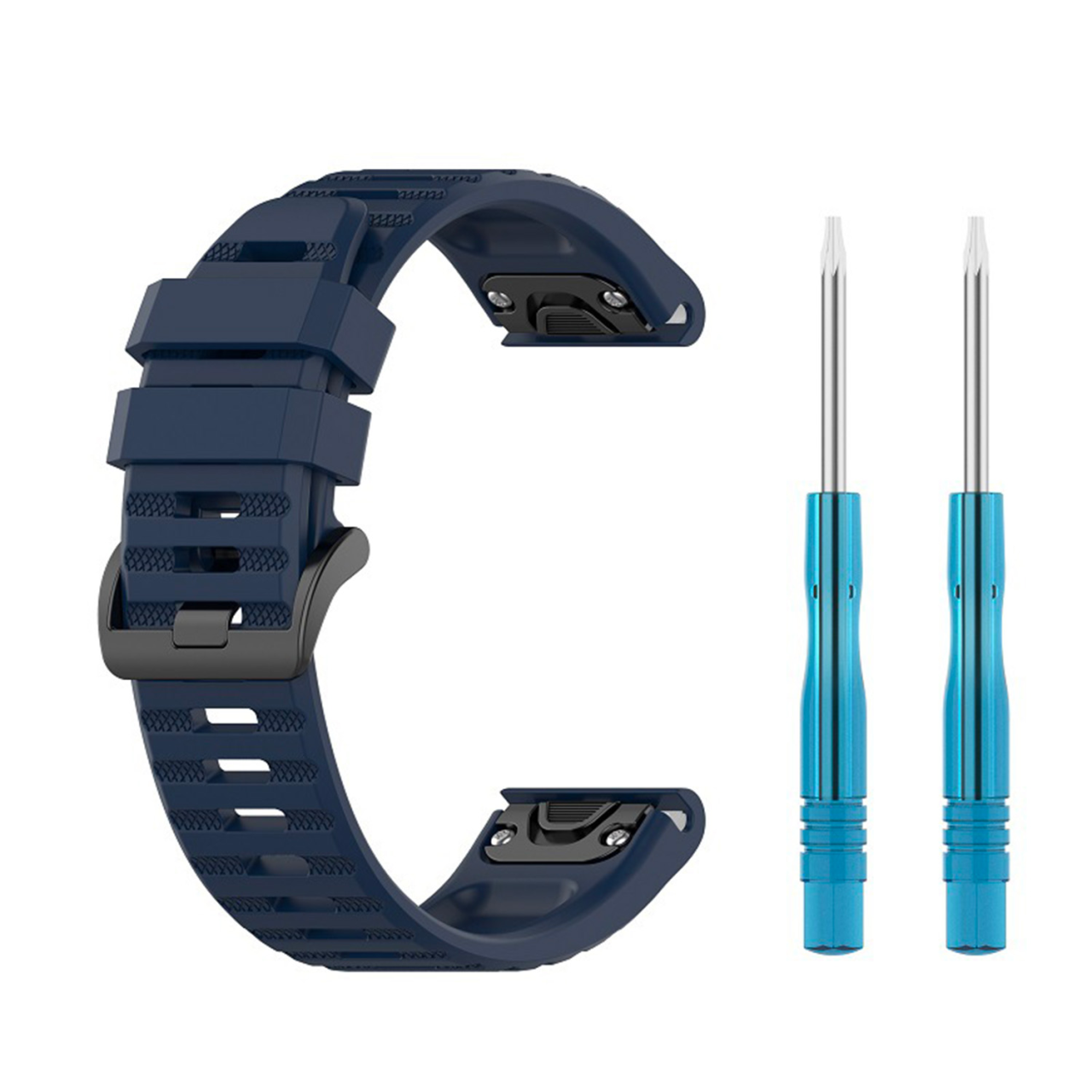 FIXED Silikonový řemínek Silicone Strap pro Garmin QuickFit 22mm, modrý