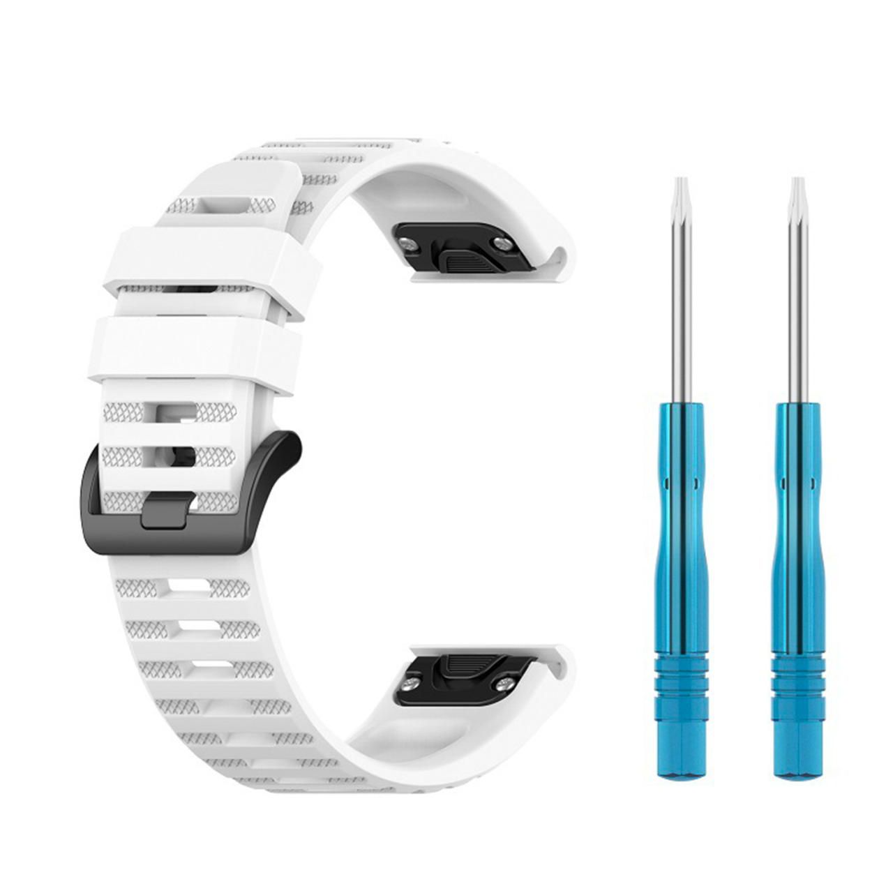 FIXED Silikonový řemínek Silicone Strap pro Garmin QuickFit 22mm, bílý