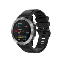 FIXED Silikonový řemínek Silicone Strap pro Garmin QuickFit 26mm, černý