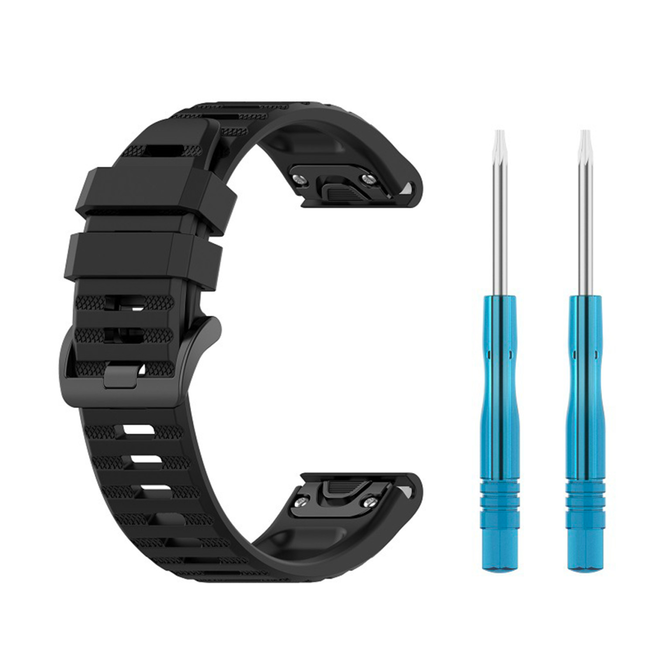 FIXED Silikonový řemínek Silicone Strap pro Garmin QuickFit 26mm, černý
